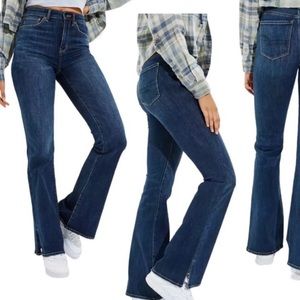 AE super hi rise flare jeans